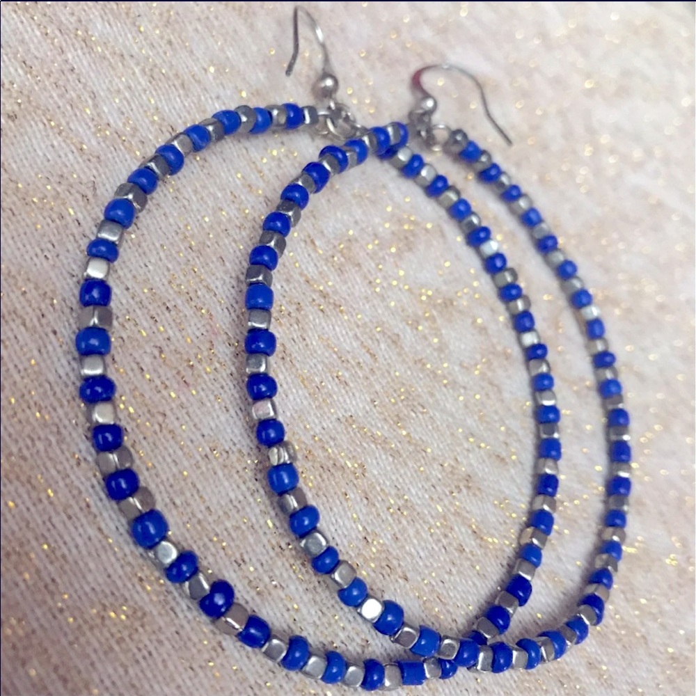 Beaded Hoop Earrings